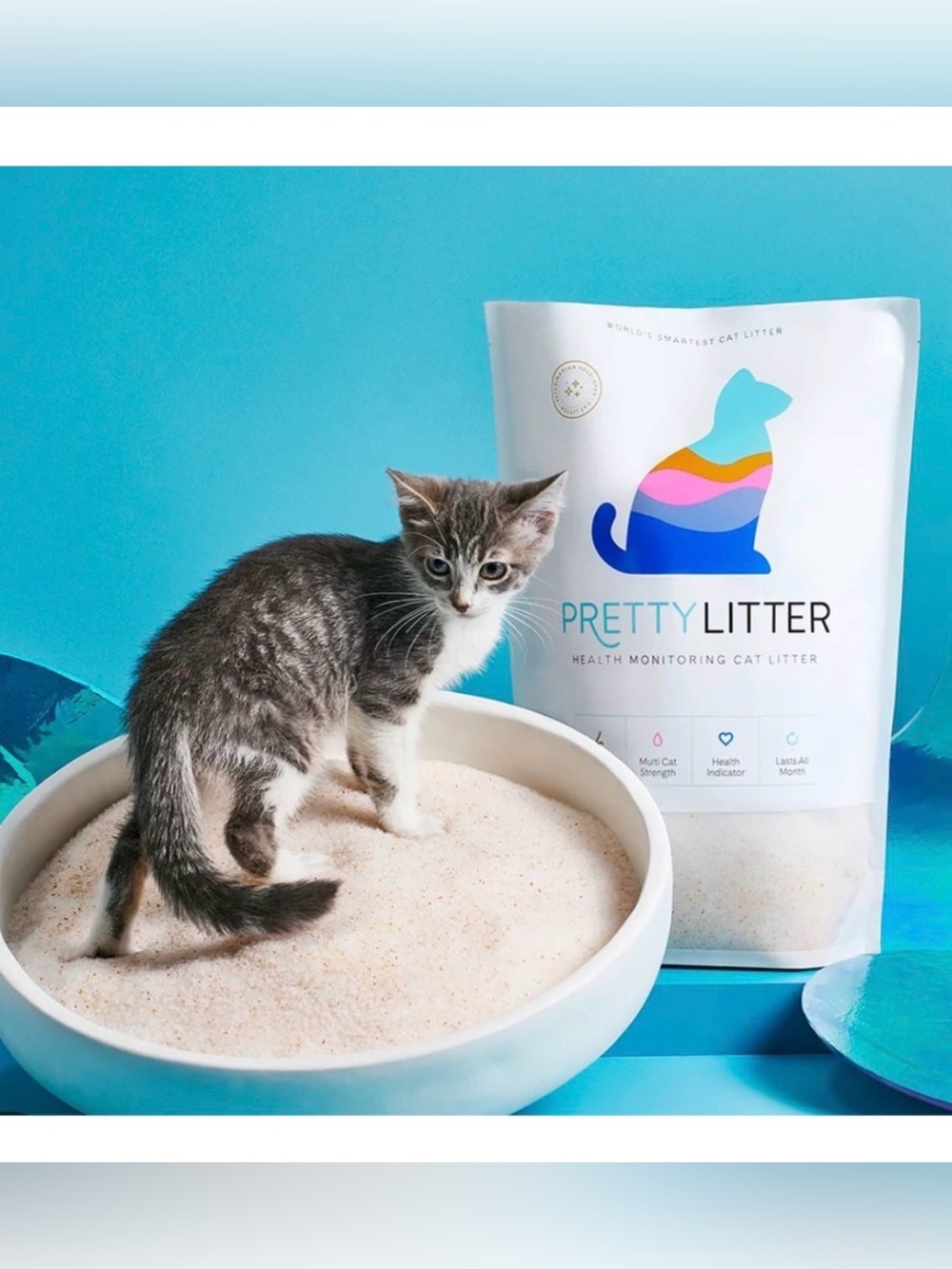Health Monitoring Cat Litter - White